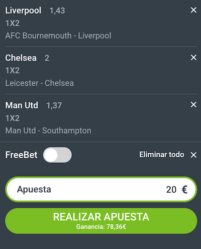 combinada premier league